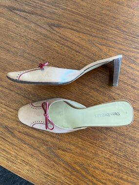 Enzo Angiolini Leather Mule Heels | Size 8.5 | Made in Italy. EUC